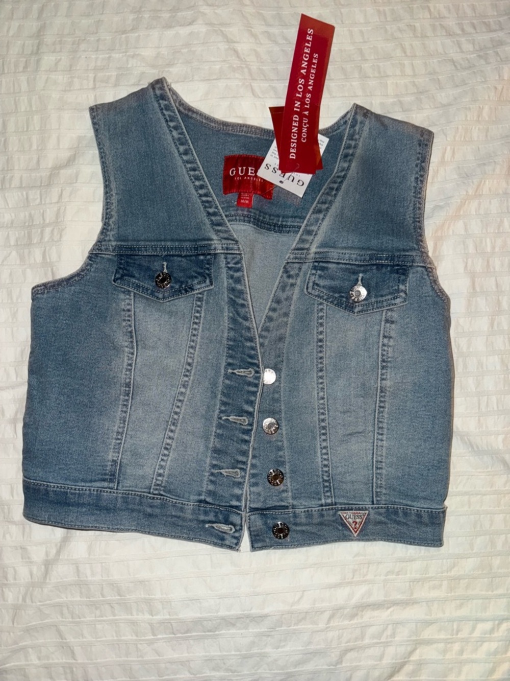 GUESS Blue Denim Vest NWT
